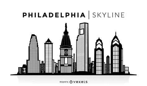 philadelphia skyline vector.